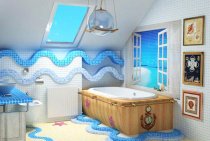 Salle de bain de style nautique