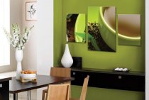 Peintures modulaires à l'intérieur de la cuisine (11 photos): peintures avec une horloge