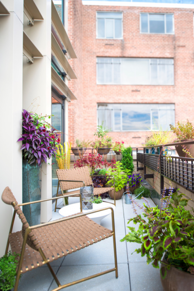 Parapet sur le balcon