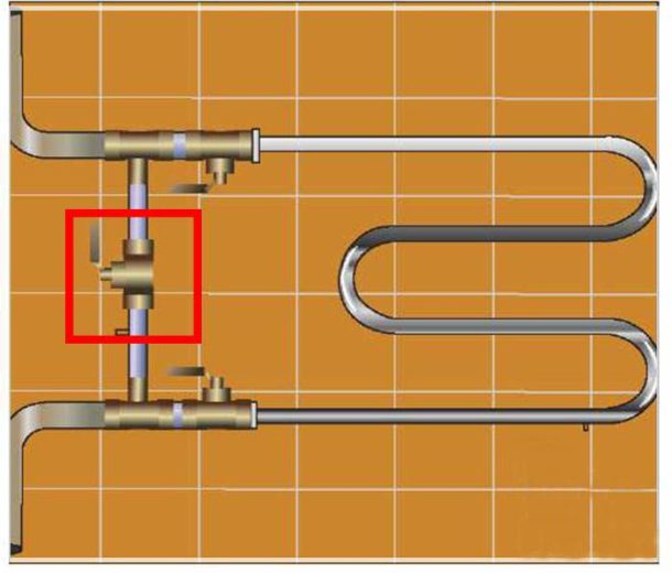 Bypass avec robinet pour couper l'eau