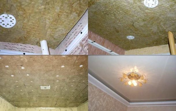 Nous réalisons l'insonorisation du plafond sous le plafond tendu