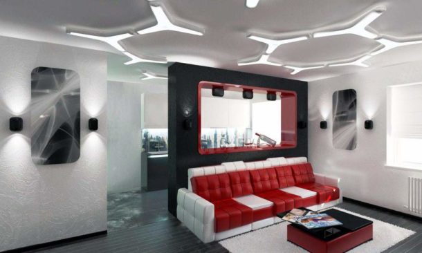 Plafond GKL dans l'esprit high-tech