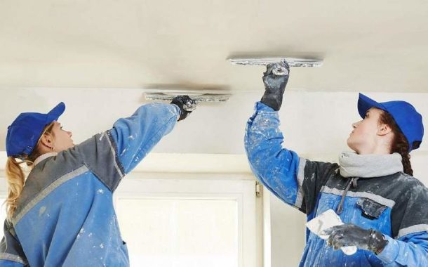 Masticage des sols en béton pour la peinture