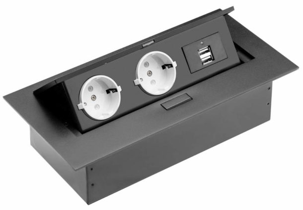 Modèle rétractable horizontal avec connecteur USB