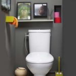 Fond gris pour décor dans les toilettes