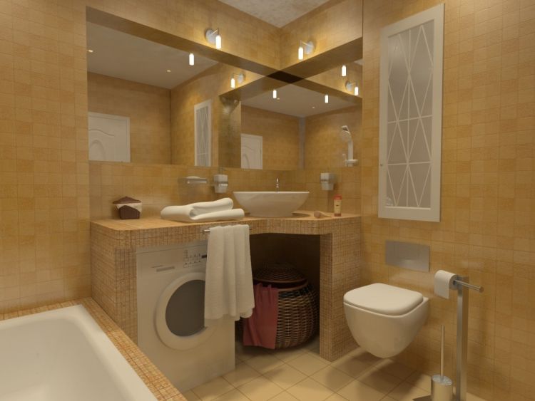 Salle de bain 6 m². m comment concevoir un intérieur fonctionnel avec des toilettes et une machine à laver 79 photos