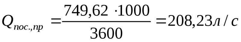 Calcul et conception de l'alimentation en eau interne page 1 sur 2