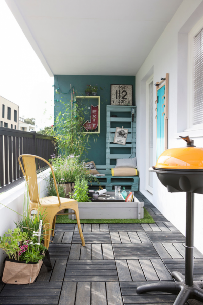 Parapet sur le balcon