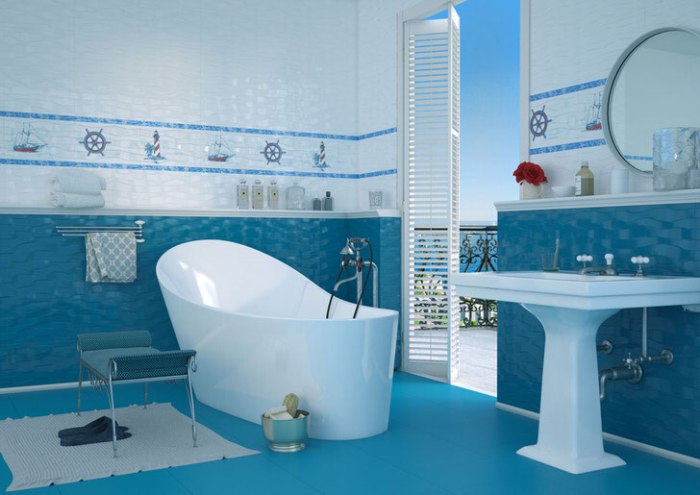 Salle de bain de style nautique